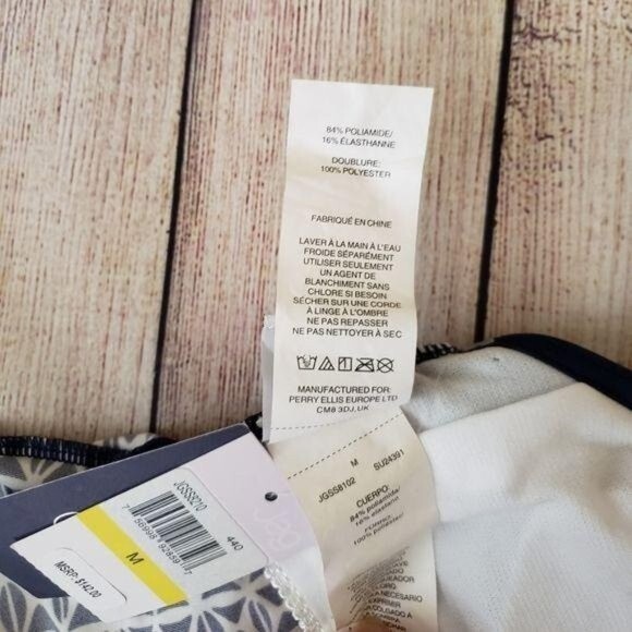 JAG High Neck Criss Cross Back Tankini Sports Top Tennis Swim Athletic Medium - Picture 10 of 11